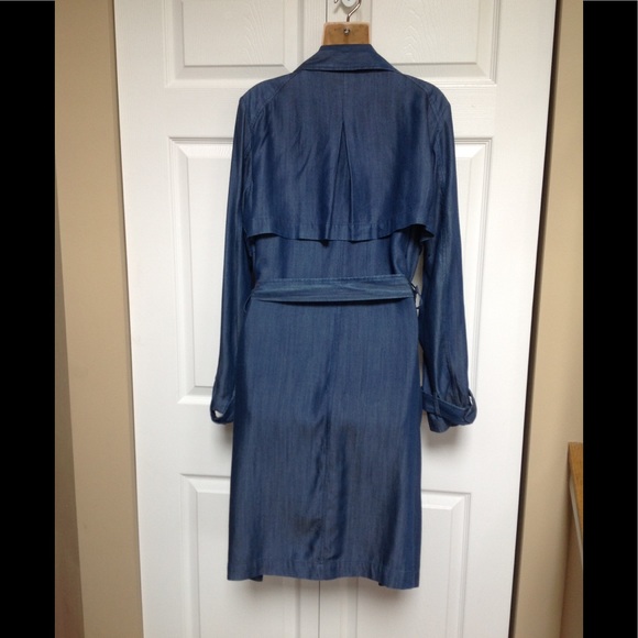 Vince Camuto soft denim trench coat - Picture 2 of 10